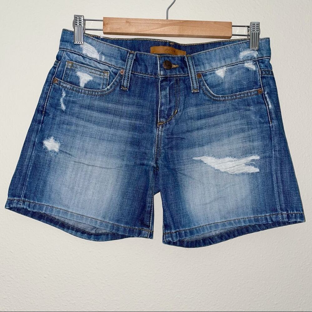 Joe's Jeans Blanchett Jean Shorts - Distressed - Medium Wash - Size 25